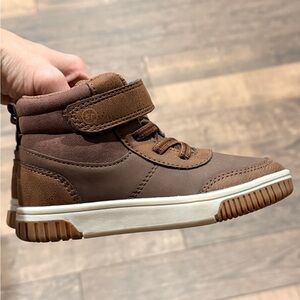 Brown Kids High-Top Sneakers